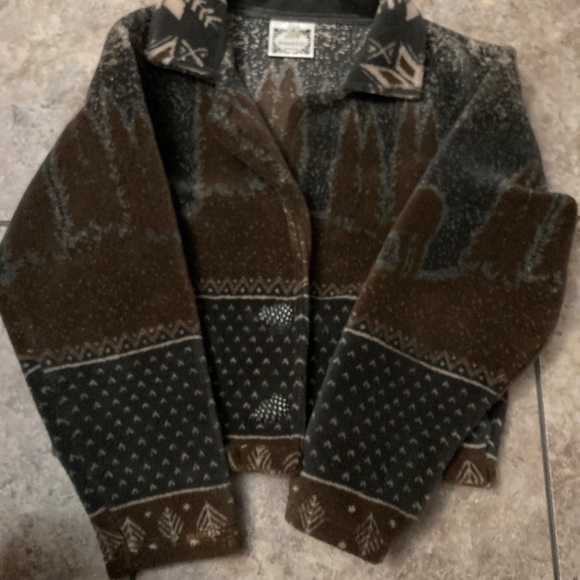 Coat  Jacket/ Simple Irresistible/  Blk Brn  Winter Scene SM - Picture 6 of 7